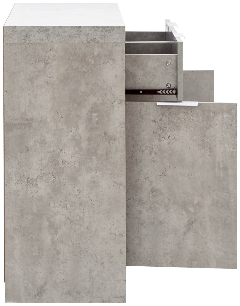 Bloc Compact Sideboard Concrete - GFW