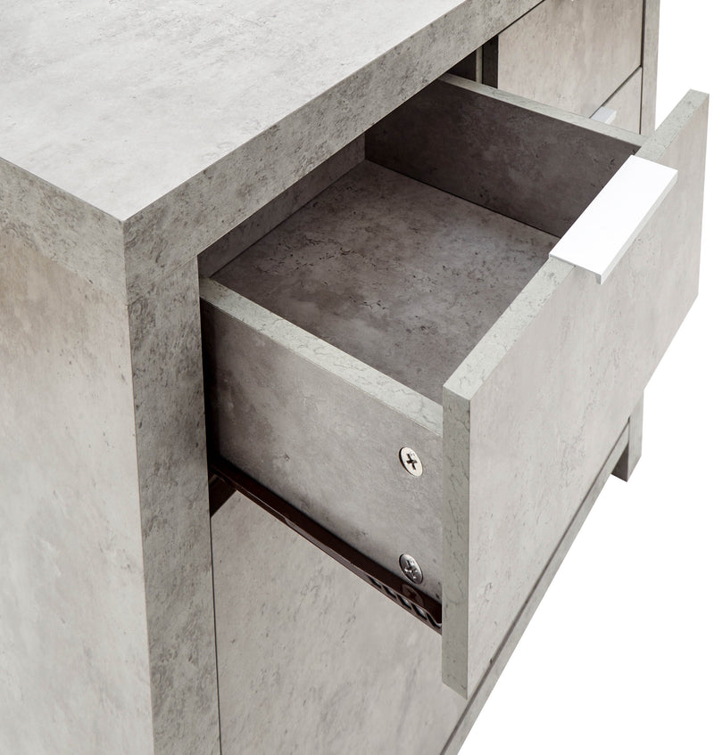 Bloc Compact Sideboard Concrete - GFW