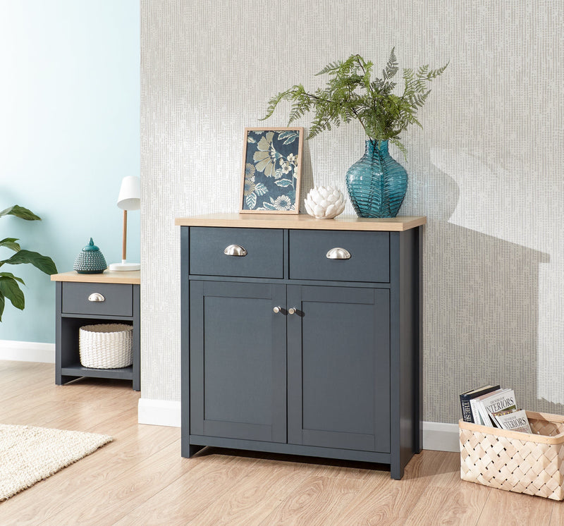 Lancaster Compact Sideboard Slate Blue