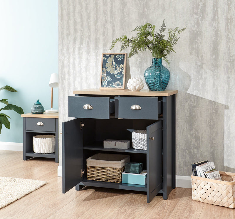 Lancaster Compact Sideboard Slate Blue