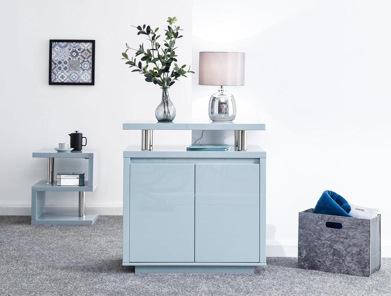 Polar High Gloss Led Sideboard Grey