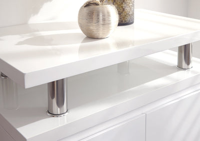 Polar High Gloss Led Sideboard White