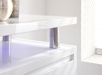 Polar High Gloss Led Sideboard White