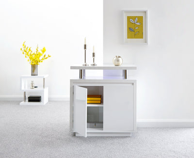 Polar High Gloss Led Sideboard White