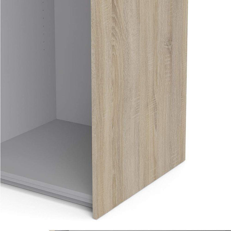 Verona Sliding Wardrobe 120cm in Oak with Oak Doors with 5 Shelves