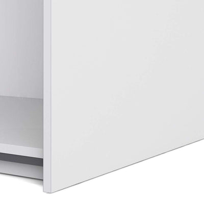 Verona Sliding Wardrobe 180cm in White with Mirror Doors with 2 Shelves