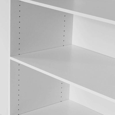 Verona Sliding Wardrobe 180cm in White with Mirror Doors with 5 Shelves