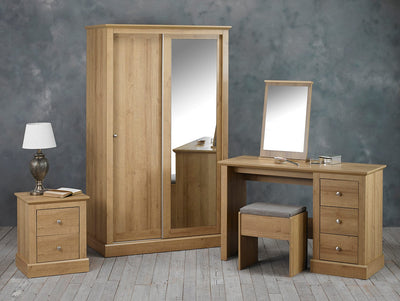 Devon 2 Door Sliding Wardrobe Oak INC. ASSEMBLY