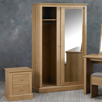 Devon 2 Door Sliding Wardrobe Oak INC. ASSEMBLY