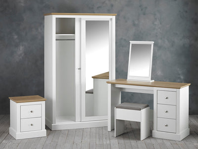 Devon 2 Door Sliding Wardrobe White