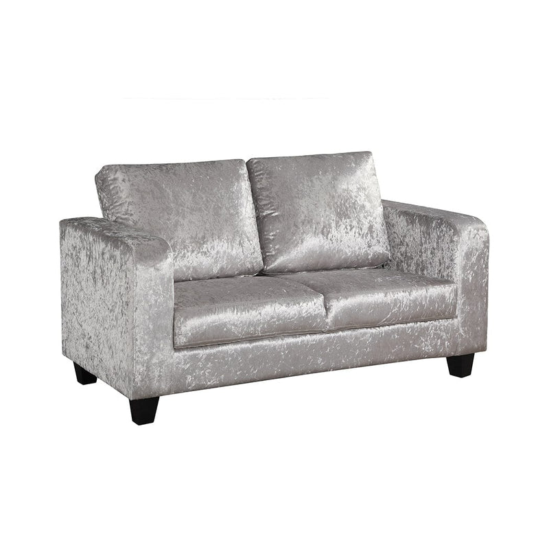 Sofa In A Box Silver Crushed Velvet