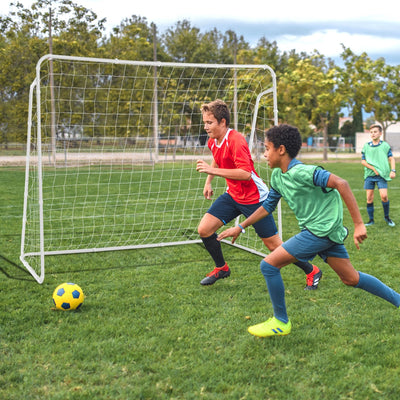 Soccer Training Equipment with Net and Metal Frame for Youth Kids Home Practice Training