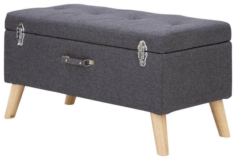 Minstrel Storage Ottoman Large Charcoal