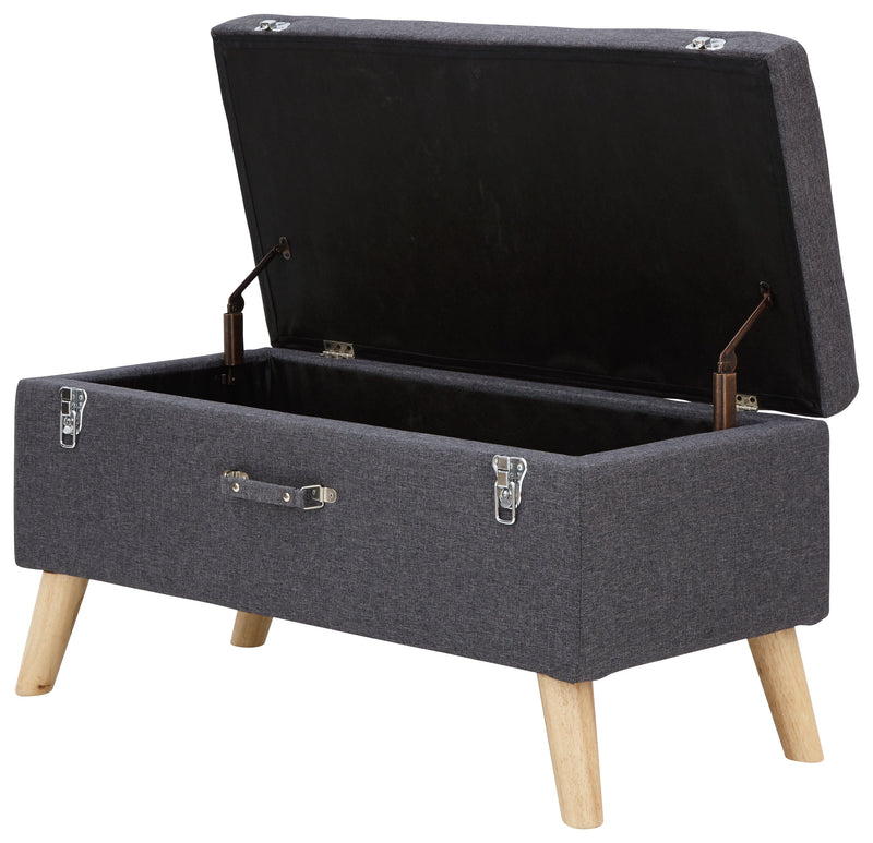 Minstrel Storage Ottoman Large Charcoal