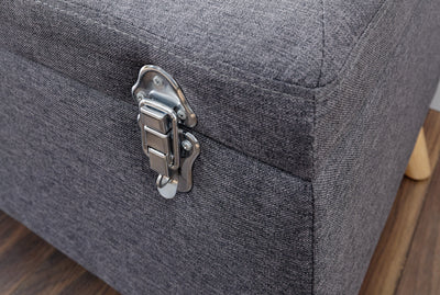 Minstrel Storage Ottoman Large Charcoal