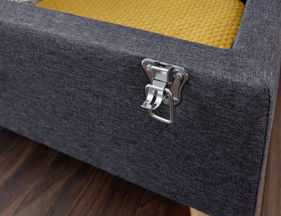 Minstrel Storage Ottoman Large Charcoal