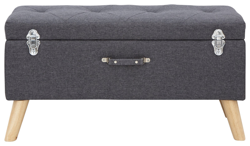 Minstrel Storage Ottoman Large Charcoal