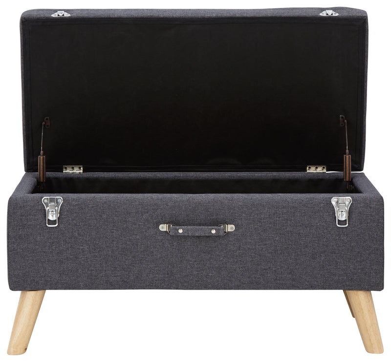 Minstrel Storage Ottoman Large Charcoal