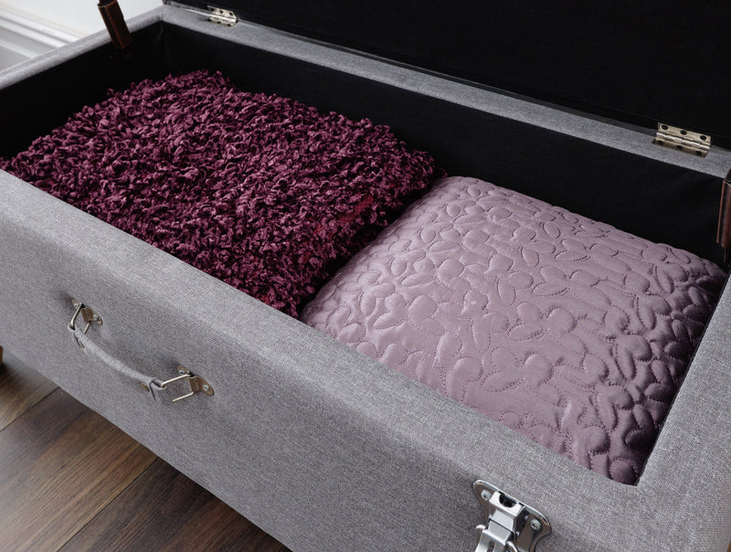 Minstrel Storage Ottoman Large Grey