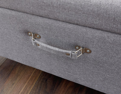 Minstrel Storage Ottoman Large Grey