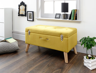 Minstrel Storage Ottoman Large Mustard