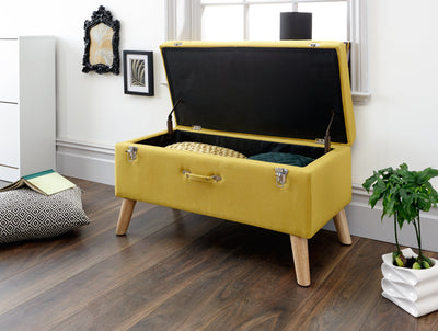 Minstrel Storage Ottoman Large Mustard