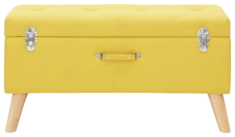 Minstrel Storage Ottoman Large Mustard