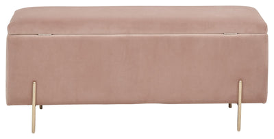 Mystica Ottoman Storage Bench Blush Pink