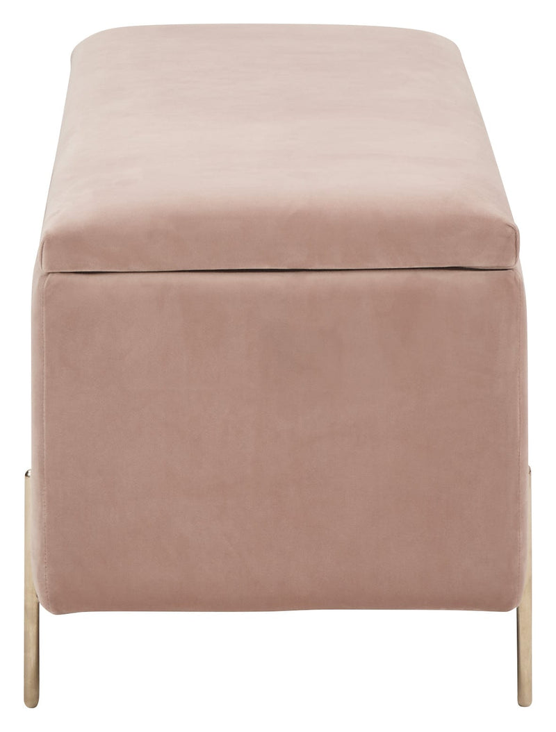 Mystica Ottoman Storage Bench Blush Pink