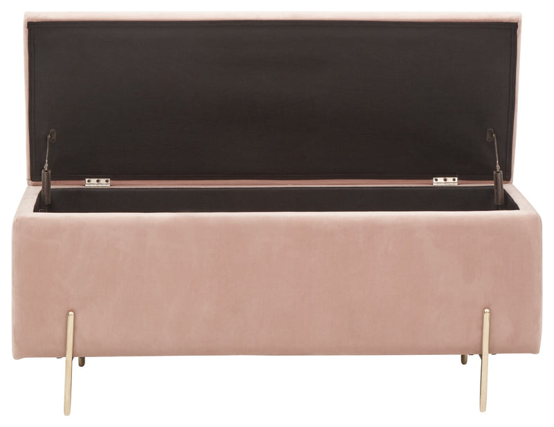 Mystica Ottoman Storage Bench Blush Pink