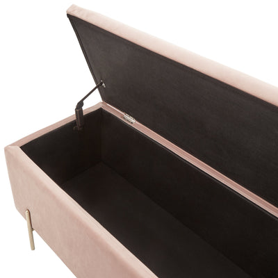 Mystica Ottoman Storage Bench Blush Pink