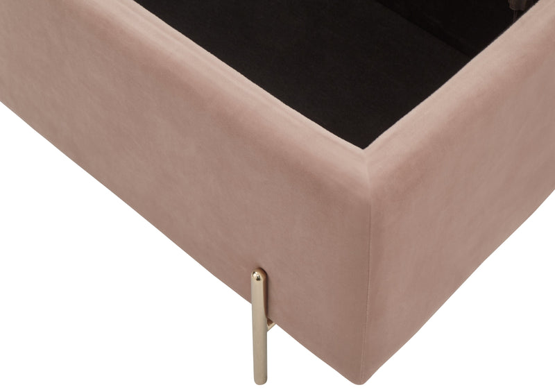 Mystica Ottoman Storage Bench Blush Pink