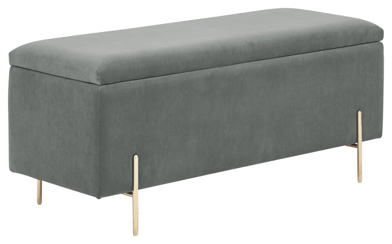 Mystica Ottoman Storage Bench Grey