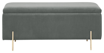 Mystica Ottoman Storage Bench Grey