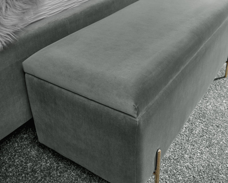 Mystica Ottoman Storage Bench Grey