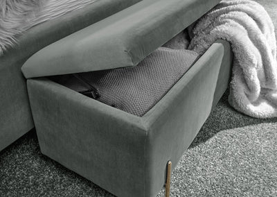 Mystica Ottoman Storage Bench Grey