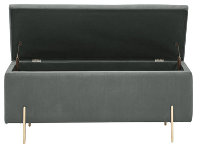 Mystica Ottoman Storage Bench Grey