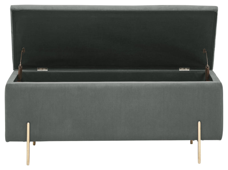 Mystica Ottoman Storage Bench Grey