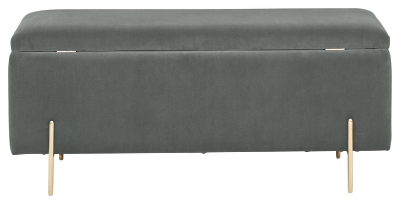 Mystica Ottoman Storage Bench Grey