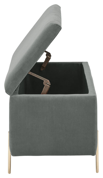 Mystica Ottoman Storage Bench Grey