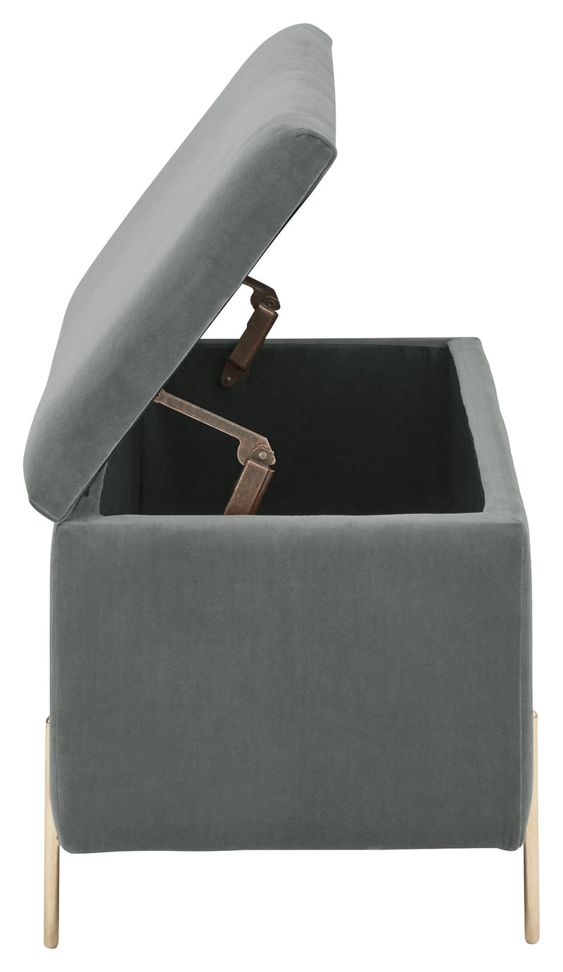 Mystica Ottoman Storage Bench Grey