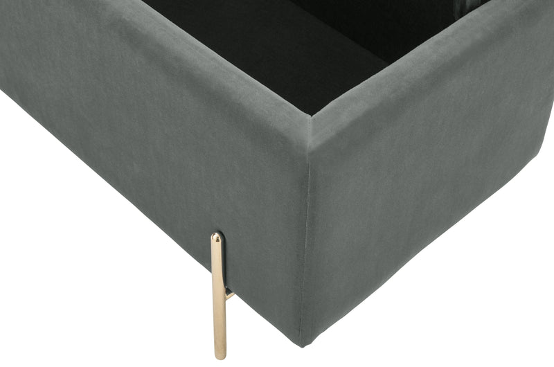 Mystica Ottoman Storage Bench Grey