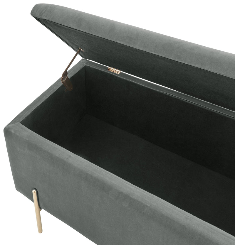 Mystica Ottoman Storage Bench Grey