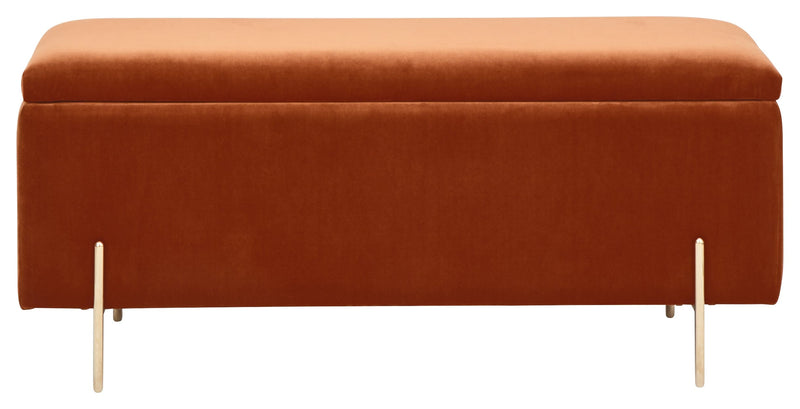 Mystica Ottoman Storage Bench Russet