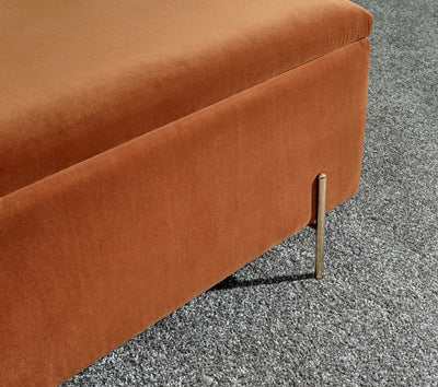 Mystica Ottoman Storage Bench Russet