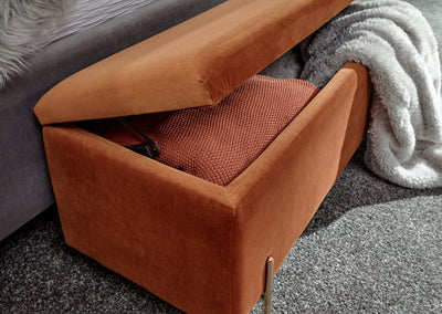 Mystica Ottoman Storage Bench Russet