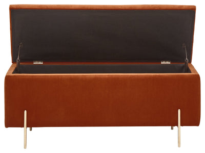 Mystica Ottoman Storage Bench Russet