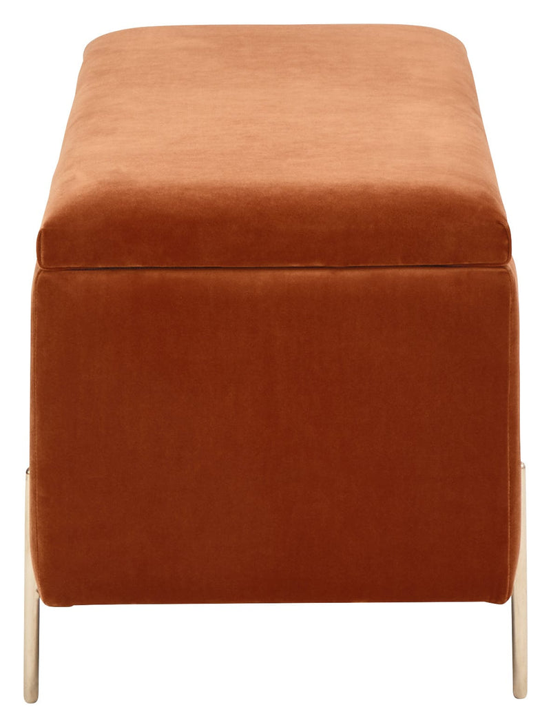 Mystica Ottoman Storage Bench Russet