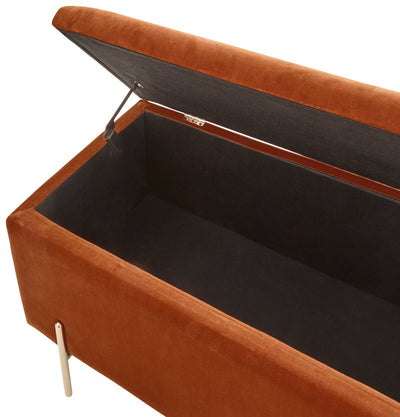 Mystica Ottoman Storage Bench Russet