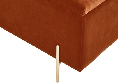 Mystica Ottoman Storage Bench Russet